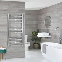 Sèche-serviettes électrique incurvé – Chromé – 120 cm x 60 cm - Kent