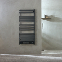 Sèche Serviettes Électrique Soufflant - 125 x 55, 5 cm - 2100W - à Brancher - Anthracite - Radiateur Mural - Ecoso par Hudson Reed