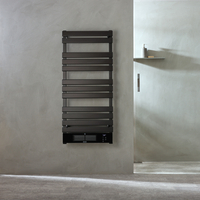 Sèche Serviettes Électrique Soufflant - 125 x 55, 5 cm - 2100W - à Brancher - Noir - Radiateur Mural - Ecoso par Hudson Reed