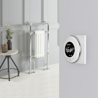 Sèche-serviettes mixte - Design rétro - Blanc – 93 x 45 cm – Avec thermostat Wi-Fi - Elizabeth - Hudson Reed