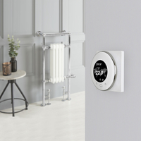 Sèche-serviettes mixte - Design rétro - Blanc – 93 x 45 cm – Avec thermostat Wi-Fi et cache-câble - Elizabeth - Hudson Reed