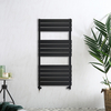 Sèche-serviettes mixte - Noir - 120 cm x 60 cm - Avec élément électrique de 800W,  robinets de radiateur - Lustro