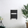 Sèche-serviettes mixte - Noir - 60 cm x 40 cm - Avec élément électrique de 400W,  robinets de radiateur - Lustro