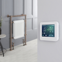 Sèche-serviettes mixte – Bronze brossé – 93 x 62 cm – Avec thermostat Wi-Fi écran tactile - Design rétro - Elizabeth - Hudson Reed