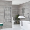 Sèche-serviettes mixte incurvé – Chromé – 120 cm x 60 cm - Kent