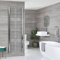 Sèche-serviettes mixte incurvé – Chromé – 180 cm x 60 cm - Kent