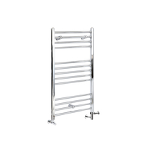 Sèche Serviettes Mixte Plat - 100 x 50cm - Chromé - Eau & Électrique