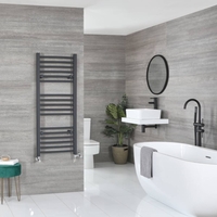Sèche-serviettes mixte plat – Anthracite – 120 cm x 50 cm - Artle