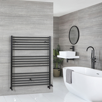 Sèche-serviettes mixte plat – Noir – 120 cm x 100 cm - Nox
