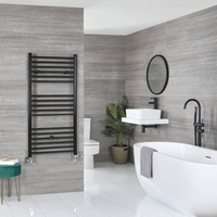 Sèche-serviettes mixte plat – Noir – 120 cm x 50 cm - Nox