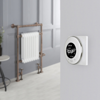 Sèche-serviettes mixte rétro – Bronze brossé – 93 x 62 cm – Thermostat Wi-Fi - Cache-câble - Elizabeth - Hudson Reed