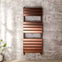 Sèche-serviettes plat - Cuivre satiné - 120 cm x 50 cm - Chauffage central - Design moderne - Lustro - Hudson Reed