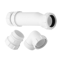 Siphon auto étanche - Blanc - Lavabo,  baignoire & bidet - Utilisation horizontale ou verticale - Hudson Reed