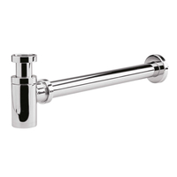 Siphon Lavabo & Vasque Design Laiton Massif Chromé de Forme Tubulaire