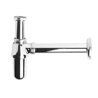 Siphon Lavabo & Vasque Design Moderne Tubulaire Laiton Massif Chromé
