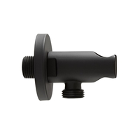 Support douchette mural rond noir - Nox