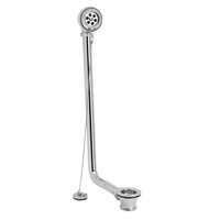 Système de Vidage Trop Plein Laiton Chromé Baignoire Îlot & Sur Pieds