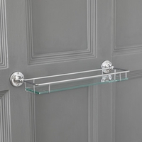 Étagère salle de bain verre & chrome Ambience