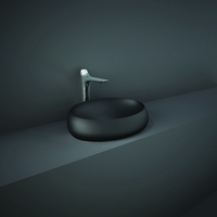 Vasque à poser ovale - 58 x 40 cm - Noir mat - Hudson Reed x Rak Ceramics