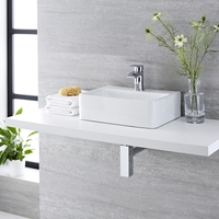 Vasque à poser rectangulaire – 40 cm x 29, 5 cm - Exton & Mitigeur lavabo – Razor