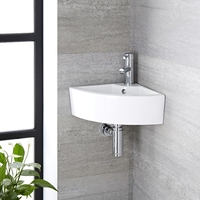 Vasque d’angle suspendue - 46 x 32 cm - Belstone & Mitigeur - Como