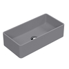 Vasque Lave Mains Rectangulaire - 47 x 24 cm - Design Compact Moderne Gris