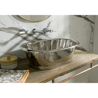 Vasque nickel - 53 x 34, 5 cm - Bassine Industriel Rétro - Cuivre - Hudson Reed