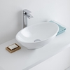 Vasque ovale à poser - Salle de bain WC - 52 x 32 cm - Céramique Design - Hudson Reed