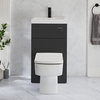 WC avec lave mains - Gris noir - 50 cm x 89 cm - Bouton de chasse noir - Cluo-Exton - Hudson Reed