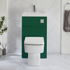 WC avec lave mains - Vert foncé - 50 cm x 89 cm - Bouton de chasse chromé - Cluo-Exton - Hudson Reed