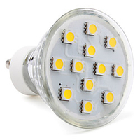 1pc 2 W LED Spotlight 80-100 lm GU10 12 LED Beads SMD 5050 Warm White Cold White Natural White 220-240 V