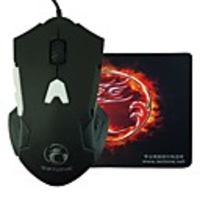 E-STONE GT700 Design LED Light Wired Gaming 2000DPI USB MouseMouse Pad