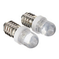 E10 1W 1-LED 70LM 6000-6500K Cool White Light LED Bulb (12V, 2pcs)