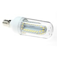 E12 6W 84x2835 SMD 500LM 3000K Warm White Light LED Clear Cover Corn Bulb (AC 85-265V)