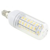 E12 7W 48x5730 SMD 550~600LM 3000~3500K Warm White Light LED Clear Cover Corn Bulb AC 220V~240V