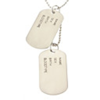 Name Tag Necklace-Matte Surface,  Glaze