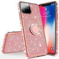 Phone Case For Apple Back Cover iPhone 13 Pro Max 12 11 SE 2022 X XR XS Max 8 7 Rhinestone with Stand Ring Holder Glitter Shine TPU miniinthebox