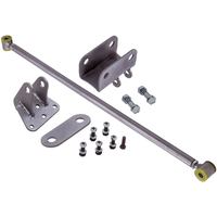 Compatible for Chevy C10 compatible for GMC Truck Silver Double Adjustable compatible for Panhard Trac Bar W/ Brackets