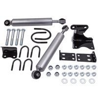 Compatible for Jeep Wrangler JK Sahara Dual Steering Stabilizer Damper Kit 2013 2014 15