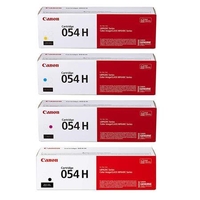Canon 054HBK/C/M/Y Full Set Original High Capacity Toner Cartridges (4 Pack)