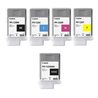 Canon PFI-120 Full Set Original Standard Capacity Ink Cartridges (5 Pack)