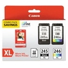 Canon PG-245XL/CL-246XL Black/Color Multipack Original High Capacity Ink Cartridges (8278B005)