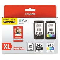 Canon PG-245XL/CL-246XL Black/Color Multipack Original High Capacity Ink Cartridges (8278B005)