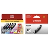 Canon PGI-270BK/CLI-271C/M/Y/GY Full Set Original Inks (Includes Gray) (2 Pack)