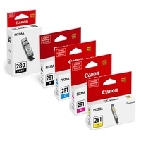 Canon PGI-280BK/CLI-281BK/C/M/Y Full Set Original Inks (5 Pack)