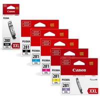 Canon PGI-280BKXXL/CLI-281BKXXL/CXXL/MXXL/YXXL/PBXXL Full Set Original Inks (6 Pack)