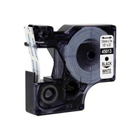 Compatible 45013 Dymo 1/2in x 23ft (12mm x 7m) Black on White Label Tape