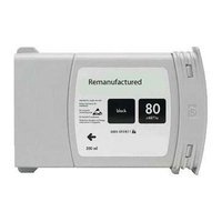 Compatible Black HP 80 High Yield Pigment Ink Cartridge (Replaces HP C4871A) (350ml)