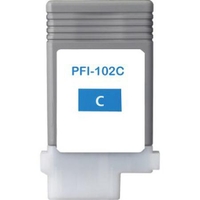 Compatible Cyan Canon PFI-102C Ink Cartridge (Replaces Canon 0896B001AA)