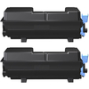 Compatible Twin Pack Kyocera Black TK-3412 Toner Cartridges (2 Pack)